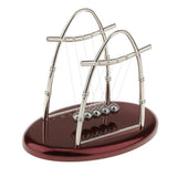 Maxbell Red Plastic Base Stand Steel Ball Classic Newton Cradle Balance Balls Arch-S