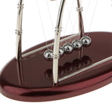 Maxbell Red Plastic Base Stand Steel Ball Classic Newton Cradle Balance Balls Arch-S
