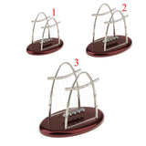 Maxbell Red Plastic Base Stand Steel Ball Classic Newton Cradle Balance Balls Arch-S