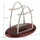 Maxbell Red Plastic Base Stand Steel Ball Classic Newton Cradle Balance Balls Arch-S
