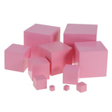 Maxbell Pink Tower Wooden Cube Stacking Blocks Early Childhood Kids Educational Toy