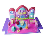 Max Maxb Plastic Cartoon Building Model Dollhouse Accessories 2 Pretty Girls Set Toy