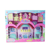 Max Maxb Plastic Cartoon Building Model Dollhouse Accessories 2 Pretty Girls Set Toy