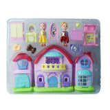 Max Maxb Plastic Cartoon Building Model Dollhouse Accessories 2 Pretty Girls Set Toy