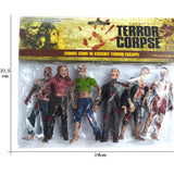 Maxbell Plastic Walking Corpses Doll Movie Characters Action Zombie Figures Toy for Collection