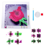 Maxbell 5D DIY Rhinestone Painting Rose Embroider Cross Stitch Craft Home Decor Charms Ornament Gift Purple