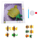 Maxbell 5D DIY Diamond Painting Rose Embroider Cross Stitch Craft Home Decor Charms Ornament Gift Yellow