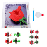 Maxbell 5D DIY Diamond Painting Rose Embroider Cross Stitch Craft Home Decor Charms Ornament Gift Red