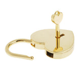 Maxbell Mini Heart Shaped Padlock with Key Travel Luggage Suitcase Safety Lock Set - Golden L