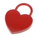 Maxbell Mini Heart Shaped Padlock with Key Travel Luggage Suitcase Safety Lock Set - Red L