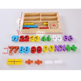 Maxbell Wood Math Toys Digital Learning Box with Abacus & Clock Kid Educational Toys