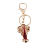 Maxbell Fashion Rhinestone Crystal Red RU YI Ruyi Charm Purse Bag Key Ring Keychain Keyfob