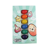 Maxbell 6x No-Toxic Wax Crayons Children Colorful Painting Stick Gifts Kindergarten Toys Egg Shapes