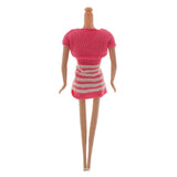 Maxbell Pink Knit Strapless Dress w. Wrap Clothes Outfit for 29cm Barbie Doll Dress