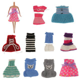 Maxbell Elegant Lace Up Knit Party Gown Dress For 1/6 Barbie Dolls Accessories Red