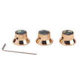 Maxbell 3Pcs Golden Volume Tone Speed Control Knobs for Electric Guitar/Bass #2