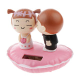 Maxbell Cute Plastic Solar Power Kiss Doll Car Interior Ornament Home Decor Auto Accessories