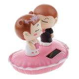 Maxbell Cute Plastic Solar Power Kiss Doll Car Interior Ornament Home Decor Auto Accessories