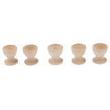 Maxbell 5Pcs Wooden Easter Egg Ball Stands Tray Holders Kids Pretend Play Home Decoration