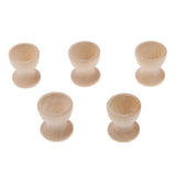 Maxbell 5Pcs Wooden Easter Egg Ball Stands Tray Holders Kids Pretend Play Home Decoration