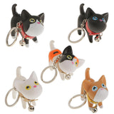 Maxbell Fashion Key Ring Lovely Kitten Pendant Keychain for Girls-Yellow