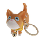 Maxbell Fashion Key Ring Lovely Kitten Pendant Keychain for Girls-Yellow