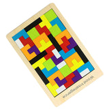 Maxbell Children Wooden Tetris Toys Tangram Tetris Puzzle Educational Baby Kid Toys