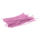 Maxbell 100pcs Soft Wired Plush Pipe Cleaners Chenille Stems Toy for Kids Crafts Pink