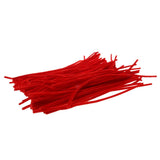 Maxbell 100pcs Soft Wired Plush Pipe Cleaners Chenille Stems Toy for Kids Crafts Red