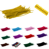 Maxbell 100pcs Soft Wired Plush Pipe Cleaners Chenille Stems Toy for Kids Crafts Black