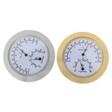 Maxbell Aluminium Golden Round Thermometer & Hygrometer for Guitar Violin Case Parts Instruments Accessary