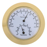 Maxbell Aluminium Golden Round Thermometer & Hygrometer for Guitar Violin Case Parts Instruments Accessary