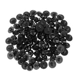 Maxbell Mushroon Doll Eyes Plastic Sewing Buttons Animal Craft Round Noses Black 15mm