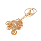 Crystal Keyring Charm Pendant Bag Key Ring Chain Keychain Pink Stroller