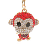 Crystal Keyring Charm Pendant Bag Key Ring Chain Keychain Red Monkey