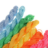 Maxbell 20pcs Multicolor Chinese Knot Braided Rope Macrame Beads Cord Rattail Thread Jade Line