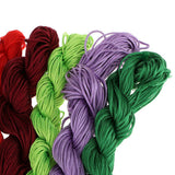 Maxbell 20pcs Multicolor Chinese Knot Braided Rope Macrame Beads Cord Rattail Thread Jade Line