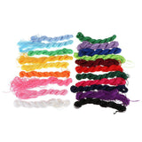 Maxbell 20pcs Multicolor Chinese Knot Braided Rope Macrame Beads Cord Rattail Thread Jade Line