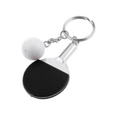 Maxbell Mini Black Table Tennis w/ Ball Charm Pendant Purse Bag Sports Keyring Keychain Gift