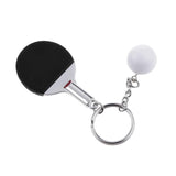 Maxbell Mini Black Table Tennis w/ Ball Charm Pendant Purse Bag Sports Keyring Keychain Gift