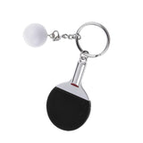 Maxbell Mini Black Table Tennis w/ Ball Charm Pendant Purse Bag Sports Keyring Keychain Gift