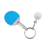 Maxbell Mini Blue Table Tennis w/ Ball Charm Pendant Purse Bag Sports Keyring Keychain Gift