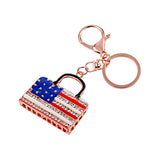 Maxbell Crystal Rhinestone Charms Keyring Key Chain Keyfob Women Handbag Charm Fashion Accs Ornaments Creative Gift