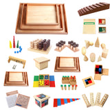 Maxbell Montessori Wood Brown Stairs Family Set Kids Childrens Early Educational Toy