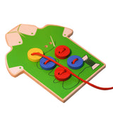 Maxbell Children DIY Pretend Play Wear the Button Preschoolers Educational Toy-Green