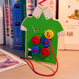 Maxbell Children DIY Pretend Play Wear the Button Preschoolers Educational Toy-Green