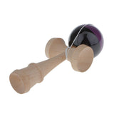 Maxbell Dark Purple/Black Traditional Kendama Game Ball Kids Wooden Educational Toy