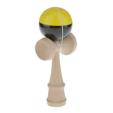 Maxbell Yellow/Black Japanese Traditional Kendama Ball Kid Wooden Educational Game Toy