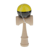 Maxbell Yellow/Black Japanese Traditional Kendama Ball Kid Wooden Educational Game Toy