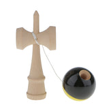 Maxbell Yellow/Black Japanese Traditional Kendama Ball Kid Wooden Educational Game Toy